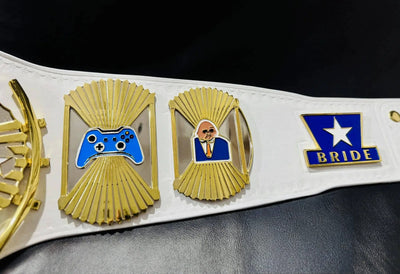 Customizable Bride & Groom Championship Belts