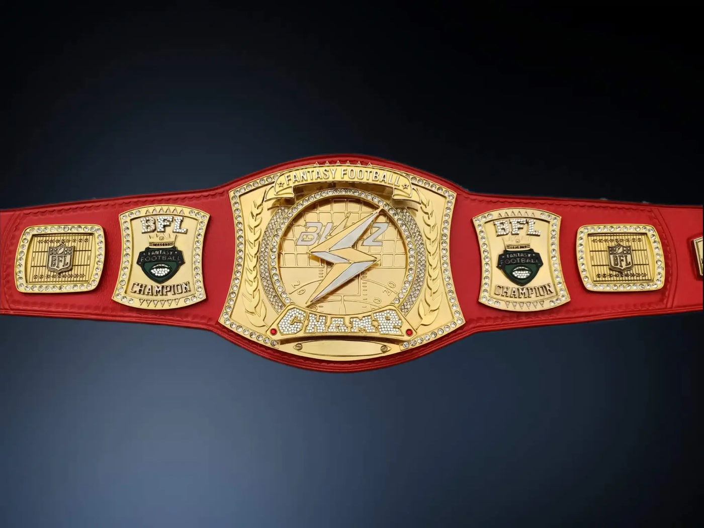 Custom Fancy Football Spinner Championship Belt