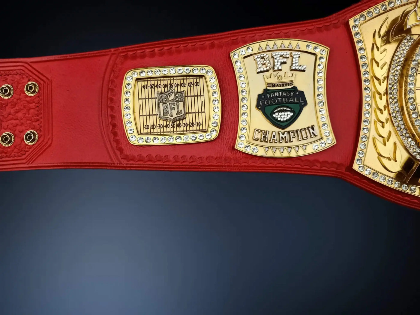 Custom Fancy Football Spinner Championship Belt