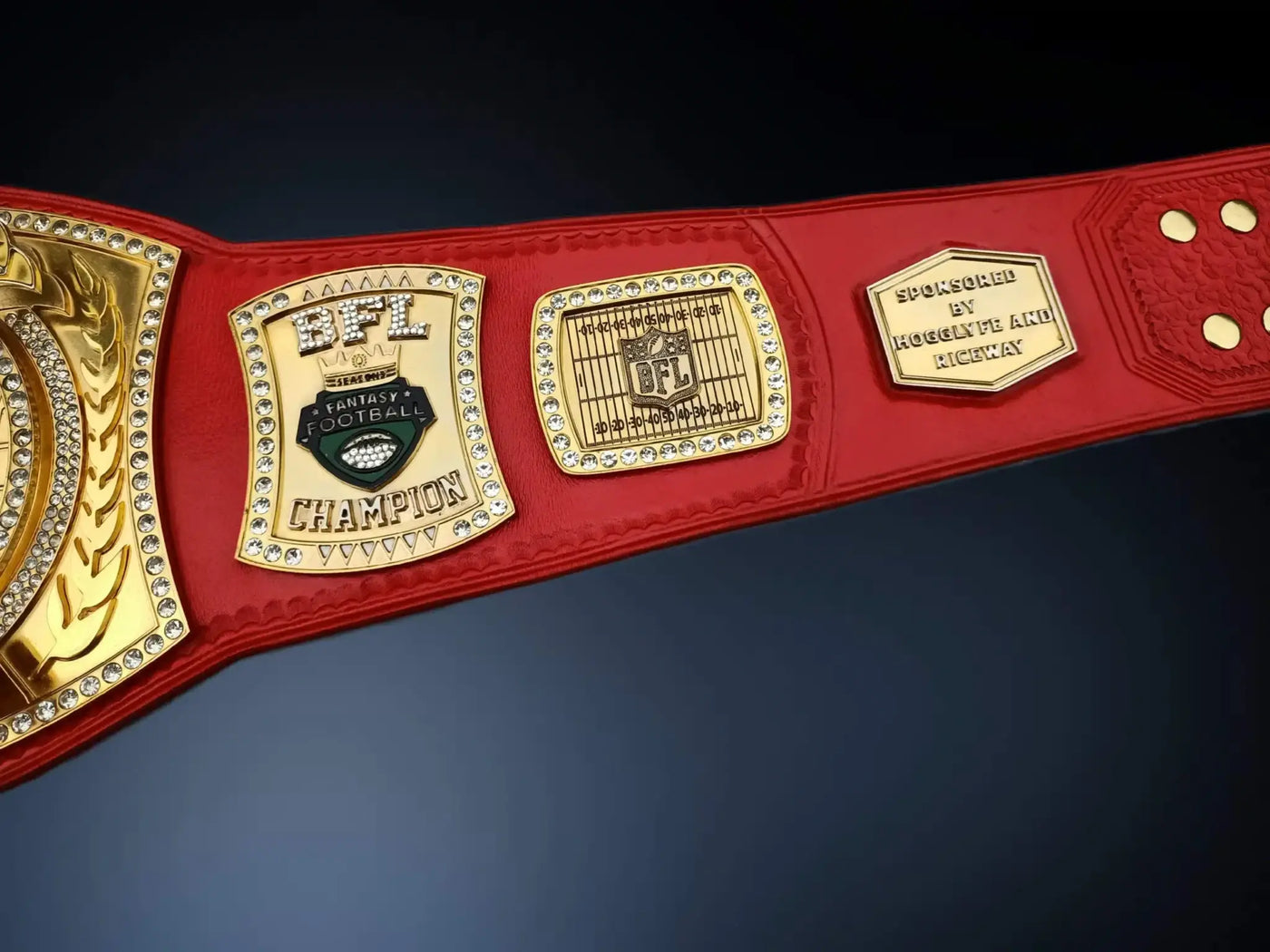 Custom Fancy Football Spinner Championship Belt